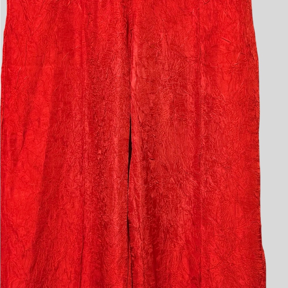 House of Harlow 1960 Red Textured Wide-Leg Pants - Picture 3 of 4
